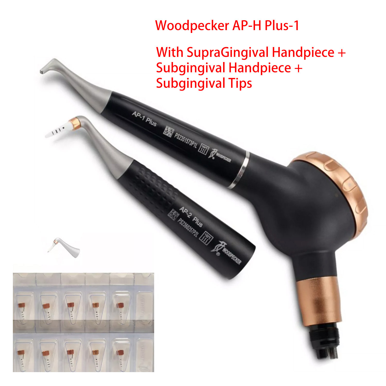 Woodpecker AP‑H Plus Dental Airflow‑polijststuk Prophy‑handstuk Supragingivaal en Subgingivaal